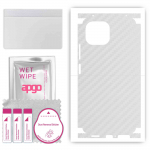 apgo Protective Skin Sticker for the back+sides compatible with Xiaomi Mi 11 Lite, Full Wrap Film, Foil, Vinyl - Pattern Transparent Carbon