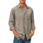 Disainer kevadsuvi Meeste vabaaja puuvillased linased &uuml;hev&auml;rvilised pikkade varrukatega s&auml;rgid lahtised s&auml;rgid XXL