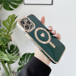 Luksuslik ruudukujuline plaaditud raamiga magnetiline ringiga telefonikott iPhone 11 12 13 14 Pro Max 14 Plus jaoks, laadimine Magsafe, p&otilde;rutuskindel kate For iPhone 14 Plus