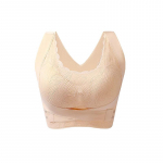 Push Up rinnahoidja naistele &Otilde;mblusteta sportrinnahoidjad &Uuml;limugavus ilma traadita Bralette Sexy Cross Back rinnahoidja rinnahoidja Femme XL beež