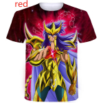 Suvine Saint Seiya 3D-tr&uuml;kiga T-s&auml;rk Lahedad naljakad T-s&auml;rgid Topid Harajuku Anime tr&uuml;kitud l&uuml;hikeste varrukatega r&otilde;ivatopp XS