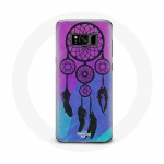Coque pour Samsung Galaxy S8 Plus Attrape R&ecirc;ve Noir Fond Bleu et Violet