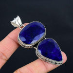 Safiir V&auml;&auml;riskivi Ripats Massiivne 925 Sterling H&otilde;be Ripats Ehted Kingitus Unisexile