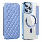 Magsafe'i kaardihoidjale Magnet-rahakoti nahast telefoni&uuml;mbris iPhone 14 Pro Max 15 Plus 13 12 11 juhtmevaba laadimisraamatu kate jaoks For iPhone 14 taevasinine v&auml;rv