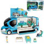 1/20 M&otilde;&otilde;tkava Turistipuhkuse Auto Mudel Sulamist Teemaline Stseeniauto M&auml;nguasjad Kingitused T&uuml;drukutele ja Poistele 1/20Size:39.8x25.3x10.2cm sinine