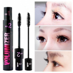 1+2 Mascara Double Effect Volume Mascara 2-in-1 Slim Long Thick curling natural stereoscopic quick drying lasting makeup Eyelash Growth Liquid must
