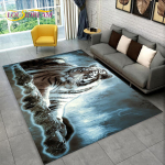 3D Tiger Leopard Cheetah Lion Wolf Area vaip, vaibavaip elutoa diivani uksematt, k&ouml;&ouml;gisisustus, libisemiskindel lapse p&otilde;randamatt 60x90cm(23x35in)