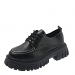 Vintage Must Oxford Platvormkingad Naistele Kevad S&uuml;gis Mood Mugavad Nahast Platvorm-Oxfords Loafers Vabaaja Paadikingad 36