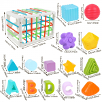 Sensoorne m&auml;nguasi peenmotoorika jaoks k&auml;tega, kuju ja sorteerimine, &otilde;ppimine, hariv varajane arendus- ja tegevusm&auml;nguasi poistele ja t&uuml;drukutele kingitus