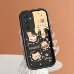 Pehme silikoonist ruudukujulise redeliga printimismustriga telefoni korpus T&auml;iskaanega kaamera p&otilde;rutuskindel kaitse kummist &uuml;mbris Samsungile Samsung M04 tumepunast v&auml;rvi