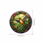 V&auml;rvilised vitraažist kolibri liblika lilledega elektrostaatilised aknakleebised