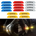 4 tk universaalne hoiatusm&auml;rk helkurlint autoukse kleebiste kleebised OPEN m&auml;rgi ohutus helkurriba valge