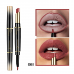 2 IN 1 Lip Liner huulepulk Matte Velvet Natural Nude Huulepulk Pliiats V&auml;ga pigmenteeritud kauakestev huulepulk Meik Kosmeetika 6#