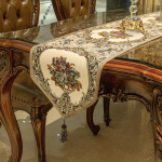 Euroopa Luksuslik Jacquard Lauajooks S&ouml;&ouml;gituba Diivanilaud TV-alus Kaunistus Tikitud lauajooksja Kaasaegne kodukaunistus 33x180cm 1pc