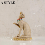 1 tk Egiptuse kassi ornament, kodu elutoa kaunistused, v&auml;ikesed vaigust valmistatud kaunistused, ideaalne kodu riietamiseks 1pc A style beež