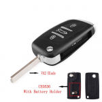 2/3 nupuga modifitseeritud kaugjuhtimispuldiga autov&otilde;tme&uuml;mbris Peugeot 307 408 308 4007 3008 jaoks Citroen C2 C3 C4 C5 C6 Picasso CE0536 3 Buttons VA2