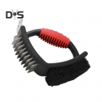 Universaalsed kolm &uuml;hes grillharja kaabitsaga kuumakindlad roostevabast terasest grillipuhastusvahendid gaasis&ouml;e ja tavaliste ahjude jaoks h&otilde;be