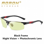 AORON Fashion Design Alumiiniumist magneesium raam P&auml;evane &Ouml;ine n&auml;gemine Fotokroomsed polariseeritud p&auml;ikeseprillid Sport S&otilde;it Kalap&uuml;&uuml;k Pimestamisvastased Prillid must
