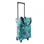 Ratastega toiduk&auml;ru Kokkupandav veerev ostukorv 2-&uuml;hes kokkupandav disain kaasaskantav kott Veekindel trepist ronimine Teleskoopk&auml;ru kandekott sinine