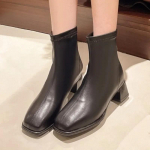 Prantsuse naiste kingad s&uuml;gistalv klassikaline naiste saapad temperament Anlke boot Elegantne naiste kontsakinga puuvillase sooja nahast saapaga 35