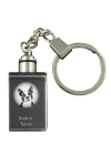 Boston Terrier, American Gentleman - Crystal key ring with dog photo, illuminated key ring, unique gift by Art-Dog brand