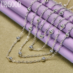 925 h&otilde;bedast mitme ketiga helmestega kaelakee moeehted 45cm