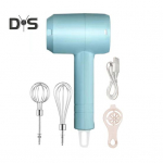 Juhtmeta elektriline munavahustaja k&auml;eshoitav 3-kiiruseline USB-laetav segisti pannkookide k&uuml;psetamiseks Kaasaskantavad visplid sinine