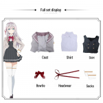 Ai Li Klassivend Cosplay Koolivorm - T&uuml;druk Uduses Linnas - Venekeelsed Sosinad H&auml;bi Varjamiseks XXL