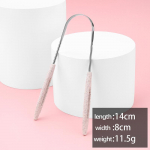 1 tk roostevabast terasest keelekaabits V&auml;rske hinge&otilde;hku puhastav kaetud keelehambahari suuh&uuml;gieeni U-kujuline metallist keelekaabits roheline