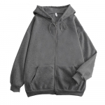 High Street Hoodie Meeste &uuml;hev&auml;rviline t&otilde;mblukuga pikkade varrukatega jakk Mantlid vabaaja kapuutsiga kampsun Y2K mood &otilde;ueriided S tumehall v&auml;rv