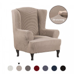 Wing Chair Slip Cover Tooli katted Wingback Tooli katted Slipcovers 1 Piece Stretch Sofa Cover M&ouml;&ouml;bli kaitsja Spandex Jacquard ruuduline muster D36xW32xH45 inch
