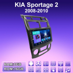 2 DIN Android Carplay autoraadio KIA Sportage 2 2008-2010 multimeediam&auml;ngija, peakomplekt, stereo, GPS, navigatsioon, BT, WIFI, 4+64GB 1+16GB,A