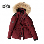 Meeste sulejope mitme taskuga Kapuutsiga kunstkarusnahast &auml;&auml;risega pikkade varrukatega tuulekindel disain v&auml;limantel T&otilde;mblukuga plekk Cargo sulemantel M punane