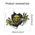 Halloweeni roheline koletis Vannitoa tualettruum kodukaunistuste kleebistega 25*29CM/fun-m164