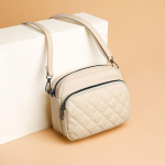 Lihtsad moodsad ruudulised &otilde;lakotid naistele PU-nahast Crossbody Messenger kott Telefoni rahakott Lady v&auml;ike k&auml;ekott Clutch beež
