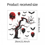 L&otilde;bus-m189 Halloweeni Surnud Puu Kolju Nahkhiir Vannitoa Tualettruumi Dekoratsioon Kleebis 29*29CM/fun-m189
