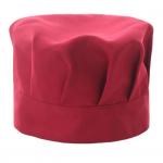 Chef Hat Unisex K&ouml;&ouml;k Hat Hotel Restoran Cook Cap Plisseeritud disain punane