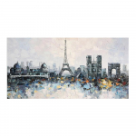Prantsusmaa Pariisi Eiffeli torn Abstraktne grafiti kunst l&otilde;uend T&auml;navamaal Kuulus maastik akvarellplakati prindib seinamaaling elutoa kodukaunistuseks 20x40cm