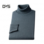 Auutmn Winter Meeste &uuml;laosa k&otilde;rge kaelusega Slim Fit kootud &uuml;hev&auml;rviline elastne sviiter Suures suuruses Pullover Keskmise pikkusega sportlik igap&auml;evaseks kandmiseks kooli kampsun M beež
