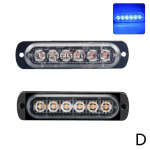 12V 24V auto LED-vilklamp Vilkuv iluv&otilde;re tuled turvatuli 6LED HOIATUSTULI 6LED-v&auml;lk veoauto haagise majakas Lam U1D0 valge