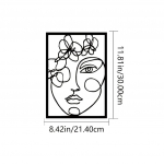 1 tk art portree metallist seinakaunistus &ndash; kaasaegne Halloweeni ja sisekujundus, stiilne kodukaunistus, elegantne kaasaegne kunst igasse ruumi helehall v&auml;rv