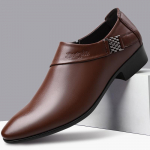 Meeste PU-nahast kingad Pidulikud kleidikingad meestele Suures suuruses peoks, Kontorit&ouml;&ouml;jalatsid Slip on Business Casual Oxfords 38 must