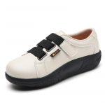 Naiste vabaaja tossud Reguleeritavad jalatsid, libisevad jalatsid Mugavad moodsed jalutusjalatsid Kerged kunstnahast naiste jooksujalatsid 35 valge