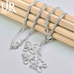 925 h&otilde;bedane kolm ussiketti liblikas kaelakee mood pulmaehted 50CM