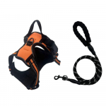 Pehmest v&otilde;rkkangast koerarakmed, peegeldavad lemmiklooma veok&ouml;is, ohutuskoera jalutusrihmad Lemmiklooma rakmed jalutusrihma komplekt kassile sinine