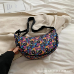 Uus tr&uuml;kitud ja puuvillane messenger kott naiste mood nailonist &otilde;lakott Mitmek&uuml;lgne kerge vabaaja pelmeenikott