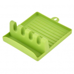 Poti kaane hoiuriiul Libisemisvastane Multifunktsionaalne Lusika Spatula Hoidik T&ouml;&ouml;pindade Korraldusriiul Kodu jaoks roheline