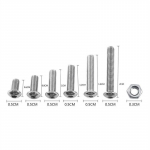 250 tk M3(3 mm) A2 roostevabast terasest poldid kuuskantmutritega kruvide valik, peen Set A Button Head