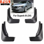 Komplekt vormitud auto porilappide jaoks Skoda Superb III 3V 2016 - 2018 Porilapid Pritsmekaitsed Porilapid Porilauad Poritiivad eesmised taga