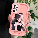 V&auml;rvitud mustriga Big Wave Edge pehmest silikoonmaterjalist Macaron telefoni&uuml;mbris, p&otilde;rutuskindel kaitsev kummist korpus Samsung Xiaomi Poco Redmi jaoks Samsung S24 Ultra 5G roosa